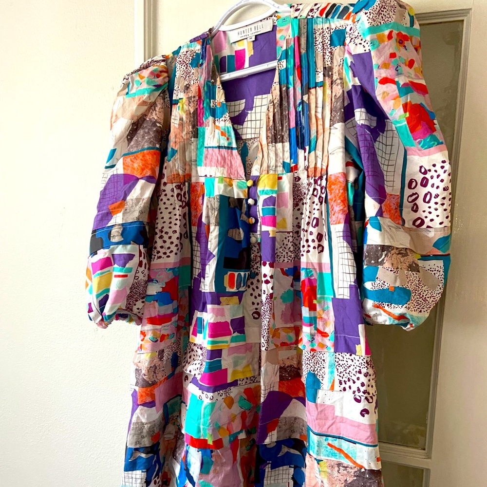 Hunter Bell Jenkins Patchwork Dress Medium